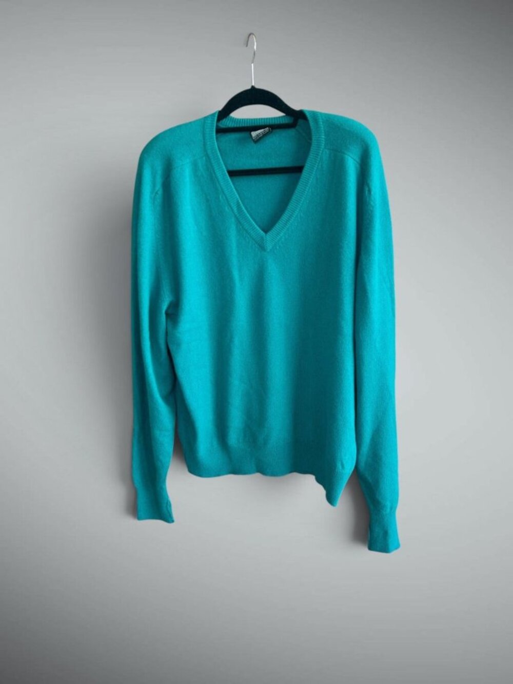 Clan Douglas Men’s Vintage Green 100% Cashmere Sweater Quiet Luxury Size XXL